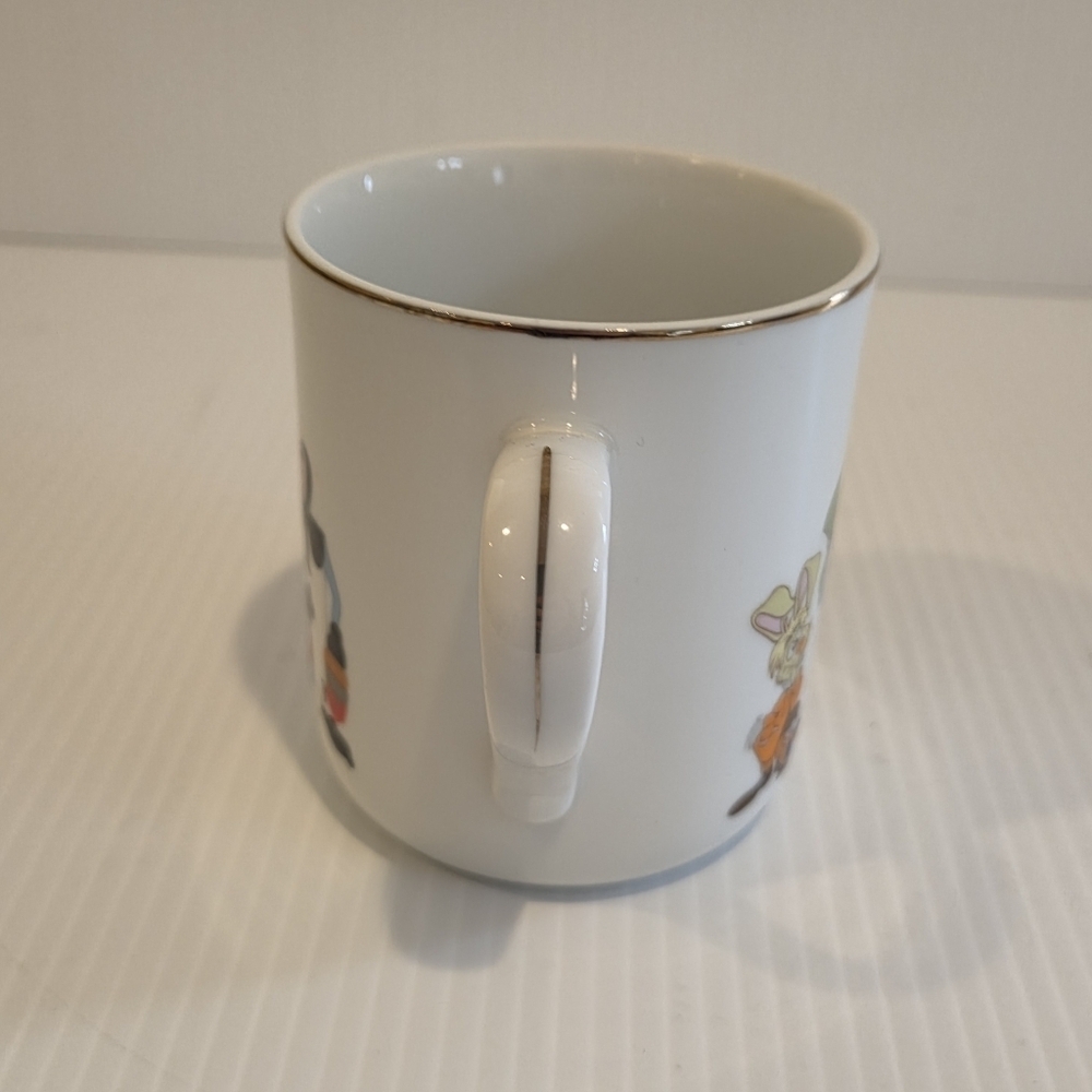 1980s VTG Walt Disney World Alice in Wonderland Coffee Cup Mug Silver Trim - Picture 5 of 10